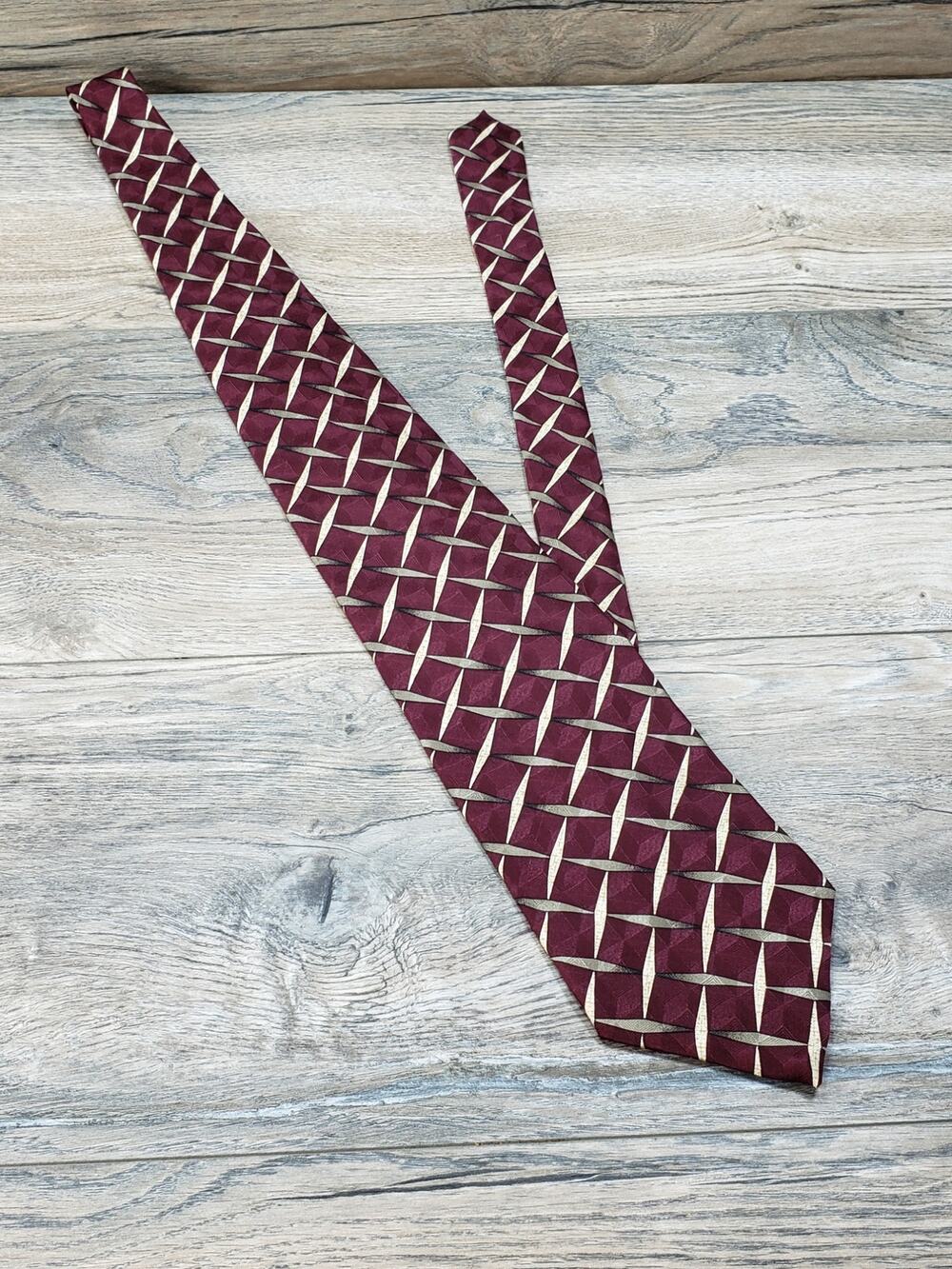 Zylos George Machado 100% Imported Silk Maroon Necktie